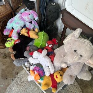 Disney Pink and Purple Stuffed Animals Collection